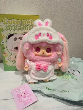 Authentic YOOKI 400% CUTE PET DREAMS, CONFIRMED Pink Bunny WITH BOX, CARD, FOIL